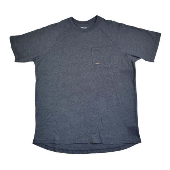 Ariat Rebar Pocket T-Shirt Gray Short Sleeve Workwear Men XL - Picture 1 of 13